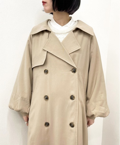 apres jour mignon（アプレジュールミニョン）の「ロングトレンチコート【ZOZOTOWN限定アイテム】（トレンチコート・レディース・ライトベージュ/ベージュ・フリー/X-LARGE）」の17枚目の写真