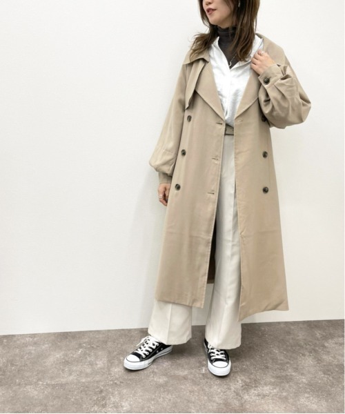 apres jour mignon（アプレジュールミニョン）の「ロングトレンチコート【ZOZOTOWN限定アイテム】（トレンチコート・レディース・ライトベージュ/ベージュ・フリー/X-LARGE）」の18枚目の写真