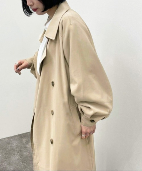 apres jour mignon（アプレジュールミニョン）の「ロングトレンチコート【ZOZOTOWN限定アイテム】（トレンチコート・レディース・ライトベージュ/ベージュ・フリー/X-LARGE）」の8枚目の写真