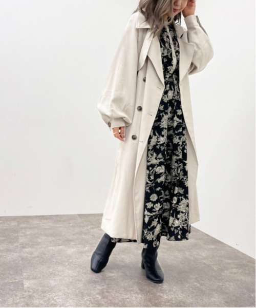 apres jour mignon（アプレジュールミニョン）の「ロングトレンチコート【ZOZOTOWN限定アイテム】（トレンチコート・レディース・ライトベージュ/ベージュ・フリー/X-LARGE）」の9枚目の写真