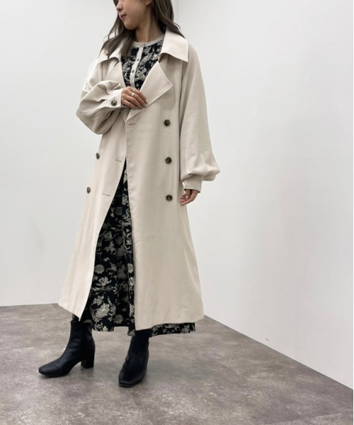apres jour mignon（アプレジュールミニョン）の「ロングトレンチコート【ZOZOTOWN限定アイテム】（トレンチコート・レディース・ライトベージュ/ベージュ・フリー/X-LARGE）」の11枚目の写真