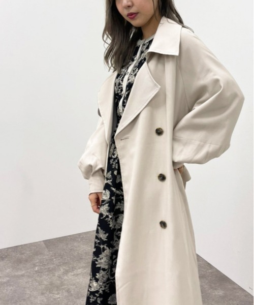 apres jour mignon（アプレジュールミニョン）の「ロングトレンチコート【ZOZOTOWN限定アイテム】（トレンチコート・レディース・ライトベージュ/ベージュ・フリー/X-LARGE）」の14枚目の写真