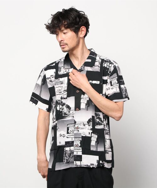 ANTIBAL（アンティバル）の「ANTIBAL/アンティバル 半袖シャツ 212AN1SH003（シャツ/ブラウス・メンズ・ブラック/ピンク/ブラック系その他・M/L）」の2枚目の写真