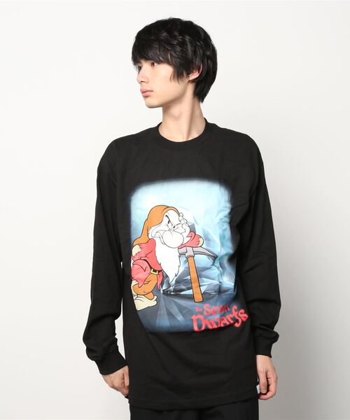 Diamond SUPPLY CO.(ダイアモンドサプライ)の「Diamond Supply Co./ダイアモンド ディズニー ビッグシルエット プリントロンT B20DMPC102(Tシャツ/カットソー・メンズ・ブラック・M/L/XL)」の1枚目の写真