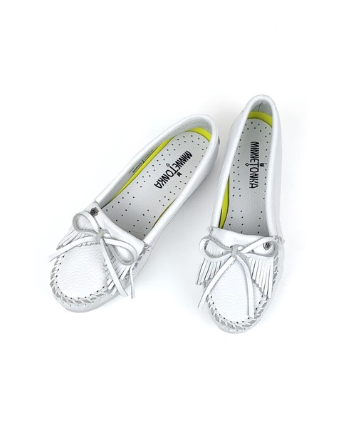 Minnetonka(ミネトンカ)の「【MINNETONKA】ミネトンカ KILTY PLUS/キルティプラス モカシン 表革(モカシン/デッキシューズ・レディース・ホワイト/ブラック・6/8/5/7)」の21枚目の写真