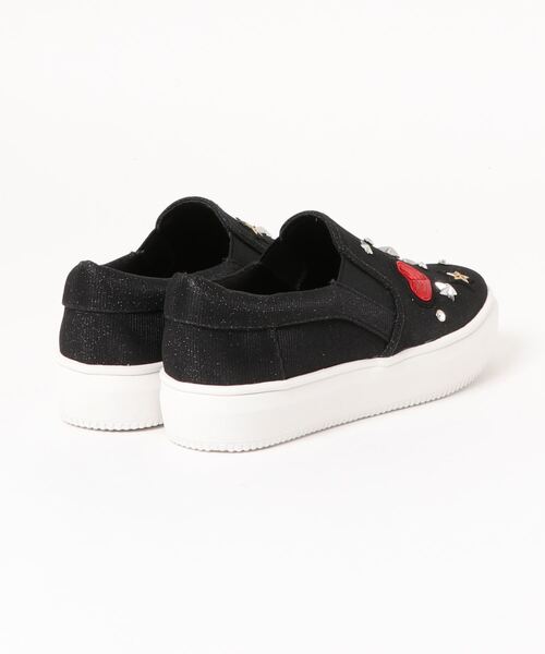 Bridget Birkin（ブリジットバーキン）の「ワッペンスリッポンスニーカー(55020R)（スリッポン・レディース・ブラック/シルバー/ゴールド・S/M/LL/L）」の5枚目の写真