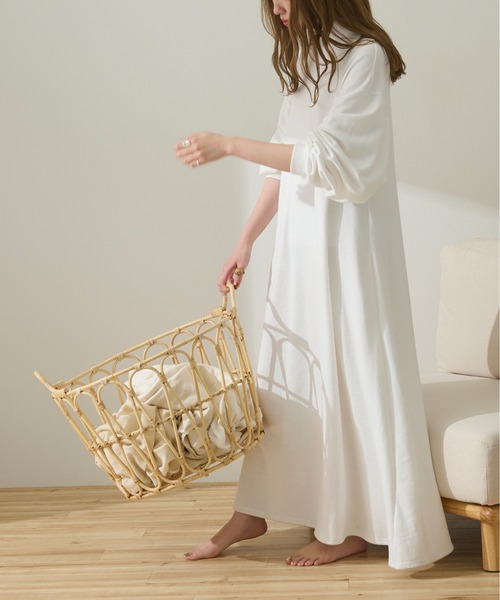 Ambre Neige(アンブルネージュ)の「カットソーボリュームワンピース/【WEB/EC限定商品】(ワンピース・レディース・ブラック/オフホワイト・FREE)」の1枚目の写真