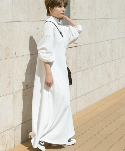 Ambre Neige(アンブルネージュ)の「カットソーボリュームワンピース/【WEB/EC限定商品】(ワンピース・レディース・ブラック/オフホワイト・FREE)」の14枚目の写真