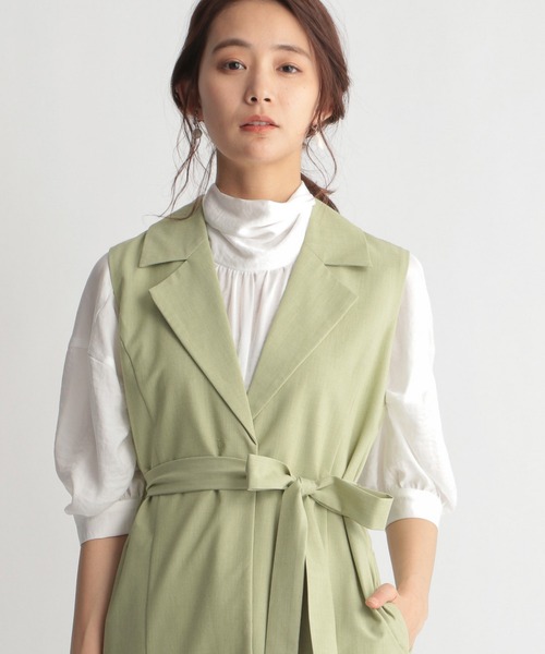 Andemiu（アンデミュウ）の「ヴィンテージサテンブラウス936769（シャツ/ブラウス・レディース・オフホワイト/イエロー/ライトグリーン・FREE）」の2枚目の写真