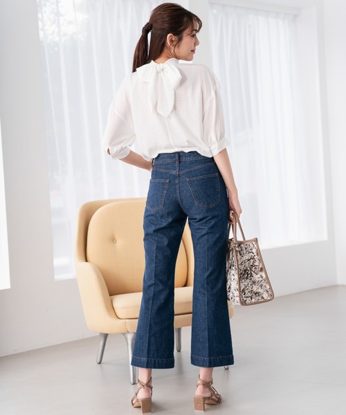 Andemiu（アンデミュウ）の「ヴィンテージサテンブラウス936769（シャツ/ブラウス・レディース・オフホワイト/イエロー/ライトグリーン・FREE）」の15枚目の写真