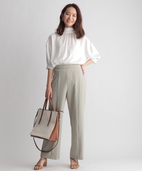 Andemiu（アンデミュウ）の「ヴィンテージサテンブラウス936769（シャツ/ブラウス・レディース・オフホワイト/イエロー/ライトグリーン・FREE）」の11枚目の写真