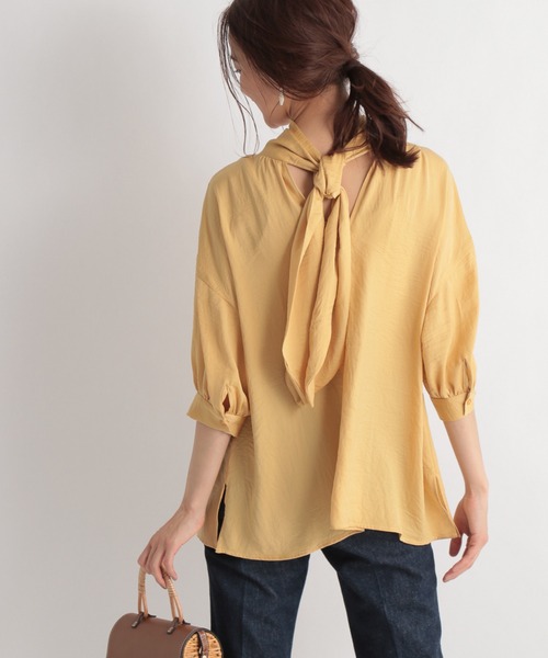 Andemiu（アンデミュウ）の「ヴィンテージサテンブラウス936769（シャツ/ブラウス・レディース・オフホワイト/イエロー/ライトグリーン・FREE）」の18枚目の写真