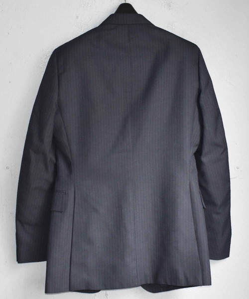 VINTAGE（ヴィンテージ）の「【ヴィンテージ古着】ストライプ柄 テーラードジャケット（テーラードジャケット・メンズ・ネイビー・LARGE）」の7枚目の写真