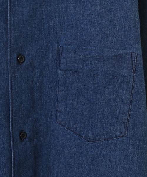 UNION STATION(ユニオンステーション)の「4.5ozストレッチデニムシャツ(シャツ/ブラウス・メンズ・ブルー/ブラック・L/LL/M/S)」の6枚目の写真