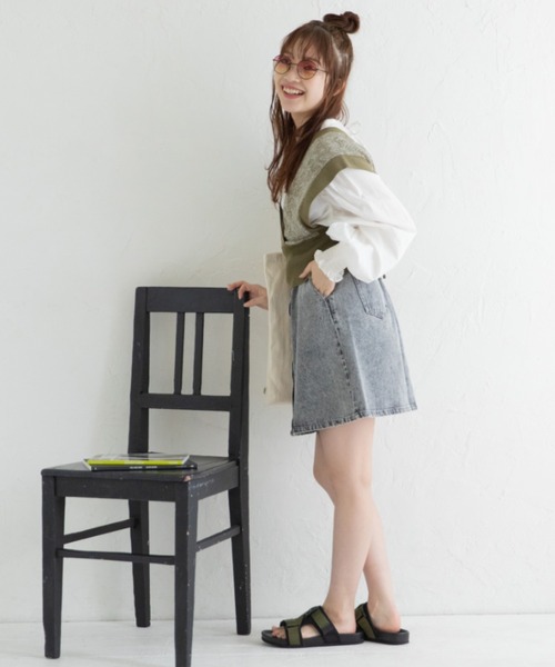 Mysa&Liina（ミーサリーナ）の「カシュクールメランジビスチェ（ベスト・レディース・カーキ/ブルー/ベージュ/キャメル・M）」の11枚目の写真