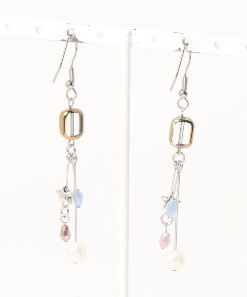 tone(トーン)の「【lensa】淡水パールのマリンピアス(MA)(ピアス(両耳用)・レディース・シルバー・FREE)」の2枚目の写真