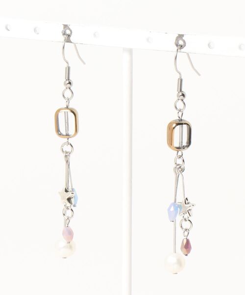 tone(トーン)の「【lensa】淡水パールのマリンピアス(MA)(ピアス(両耳用)・レディース・シルバー・FREE)」の3枚目の写真
