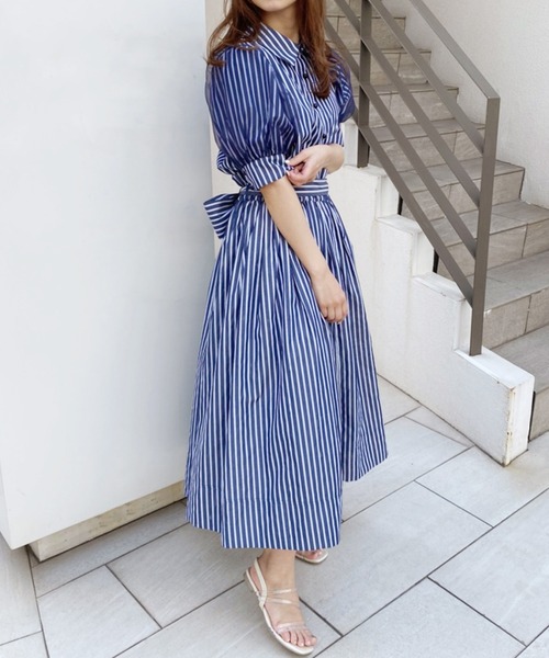 one after another NICE CLAUP(ワンアフターアナザーナイスクラップ)の「リボンボリュームコットンスカート(スカート・レディース・オフホワイト/ブラック/ネイビー系/レモンイエロー・FREE)」の16枚目の写真