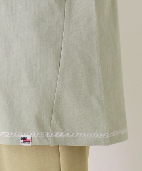 SHOO・LA・RUE（シューラルー）の「◆USAコットン配色ステッチラウンドヘムTシャツ（Tシャツ/カットソー・レディース・ナチュラル/ライトグリーン/チャコールグレー/ライトオレンジ系・03/02/04）」の10枚目の写真