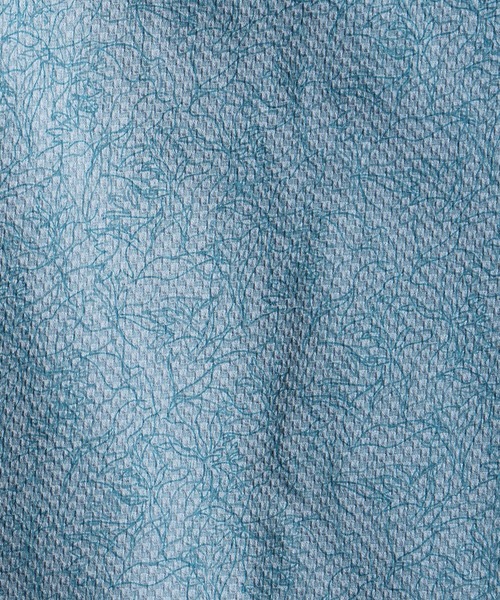 MONSIEUR NICOLE（ムッシュニコル）の「バスケットドビージャカードジャージ７分袖シャツ（シャツ/ブラウス・メンズ・ホワイト/ネイビー/グレイッシュブルー・MEDIUM/LARGE/X-LARGE）」の6枚目の写真