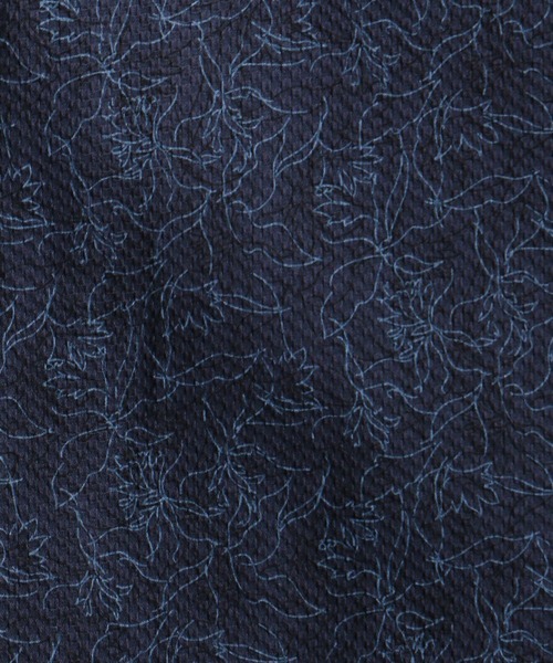 MONSIEUR NICOLE（ムッシュニコル）の「バスケットドビージャカードジャージ７分袖シャツ（シャツ/ブラウス・メンズ・ホワイト/ネイビー/グレイッシュブルー・MEDIUM/LARGE/X-LARGE）」の10枚目の写真