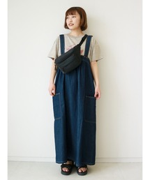 Samansa Mos2 | 綿麻デニムジャンパースカート(ジャンパースカート)
