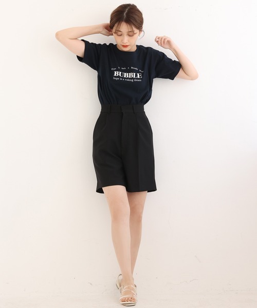 one after another NICE CLAUP(ワンアフターアナザーナイスクラップ)の「ベーシックハーフパンツ(その他パンツ・レディース・アイボリー/ブラック・FREE)」の22枚目の写真