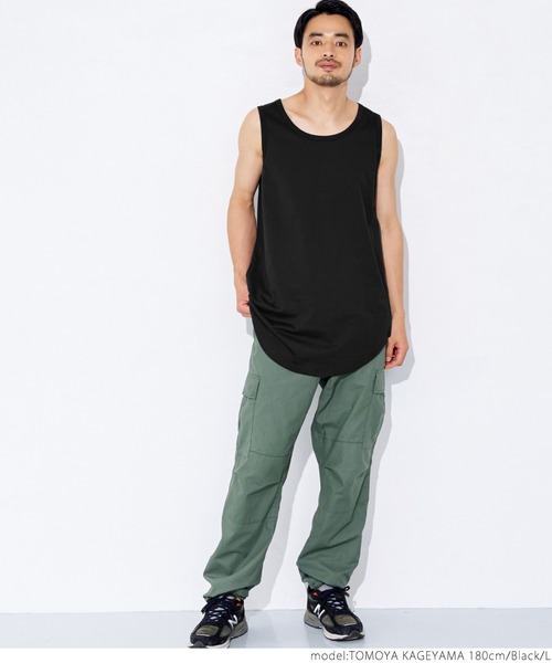 coca（coca）（コカ）の「シルキータッチレイヤードタンクトップ（タンクトップ・メンズ・ブラック/ホワイト・S/M/L/XL）」の3枚目の写真