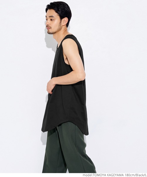 coca（coca）（コカ）の「シルキータッチレイヤードタンクトップ（タンクトップ・メンズ・ブラック/ホワイト・S/M/L/XL）」の15枚目の写真