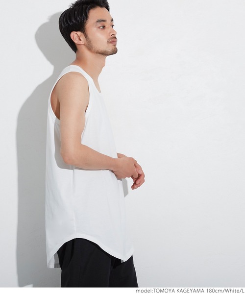 coca（coca）（コカ）の「シルキータッチレイヤードタンクトップ（タンクトップ・メンズ・ブラック/ホワイト・S/M/L/XL）」の14枚目の写真