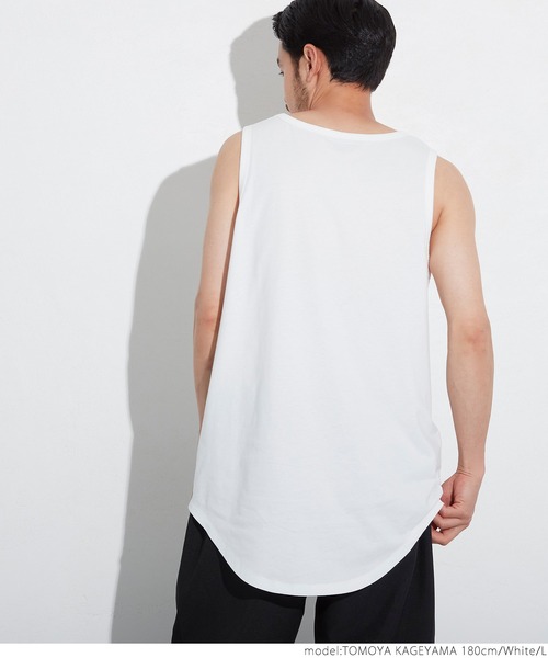 coca（coca）（コカ）の「シルキータッチレイヤードタンクトップ（タンクトップ・メンズ・ブラック/ホワイト・S/M/L/XL）」の5枚目の写真