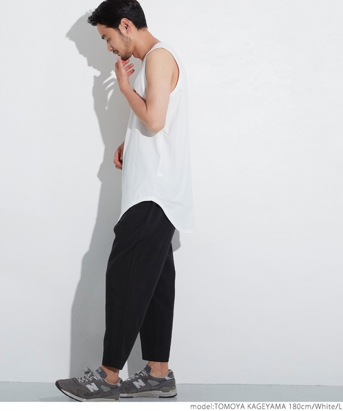 coca（coca）（コカ）の「シルキータッチレイヤードタンクトップ（タンクトップ・メンズ・ブラック/ホワイト・S/M/L/XL）」の4枚目の写真