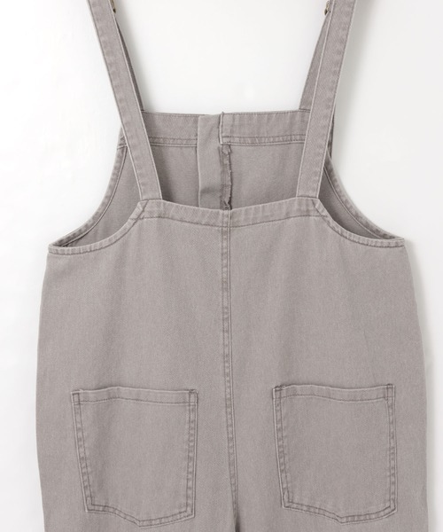 andme（アンドミー）の「コットンツイルフロントジップサロペット（サロペット/オーバーオール・レディース・ブラック/オフホワイト/グレー/カーキ/ケミカルウォッシュ/スミクロ/サックスブルー・M/L）」の21枚目の写真