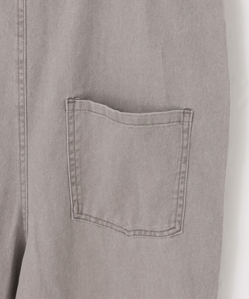 andme（アンドミー）の「コットンツイルフロントジップサロペット（サロペット/オーバーオール・レディース・ブラック/オフホワイト/グレー/カーキ/ケミカルウォッシュ/スミクロ/サックスブルー・M/L）」の13枚目の写真