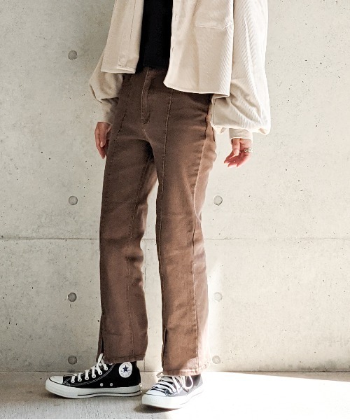 Per sist ence(パーシエンス)の「Per sist ence/パーシエンス センタースリットフレアパンツ(その他パンツ・レディース・ブラック/ブラウン/グレー・MEDIUM/SMALL)」の14枚目の写真