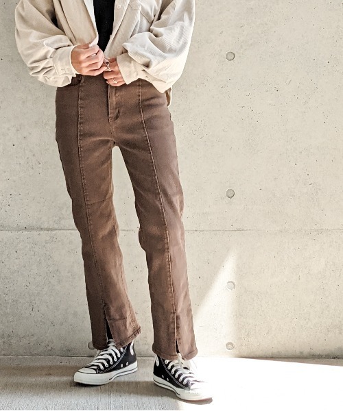 Per sist ence(パーシエンス)の「Per sist ence/パーシエンス センタースリットフレアパンツ(その他パンツ・レディース・ブラック/ブラウン/グレー・MEDIUM/SMALL)」の10枚目の写真
