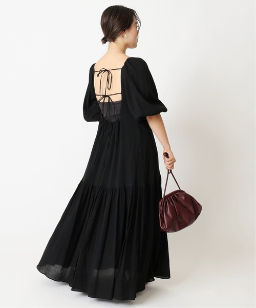 U by SPICK&SPAN（ユーバイスピックアンドスパン）の「≪追加≫バックシャンワンピース2◆（ワンピース・レディース・ブラック/ベージュ・38/36）」の2枚目の写真