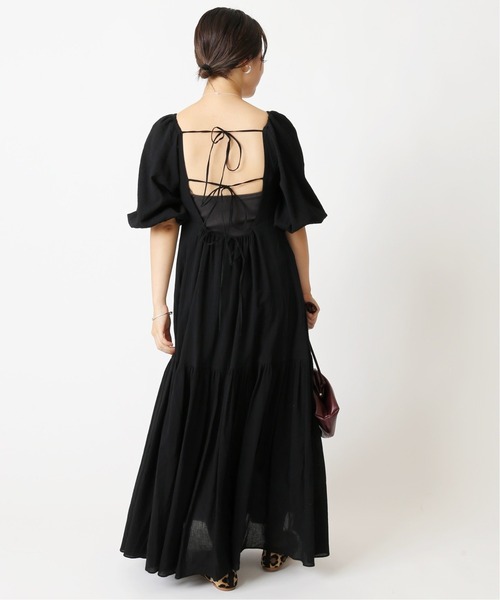 U by SPICK&SPAN（ユーバイスピックアンドスパン）の「≪追加≫バックシャンワンピース2◆（ワンピース・レディース・ブラック/ベージュ・38/36）」の3枚目の写真