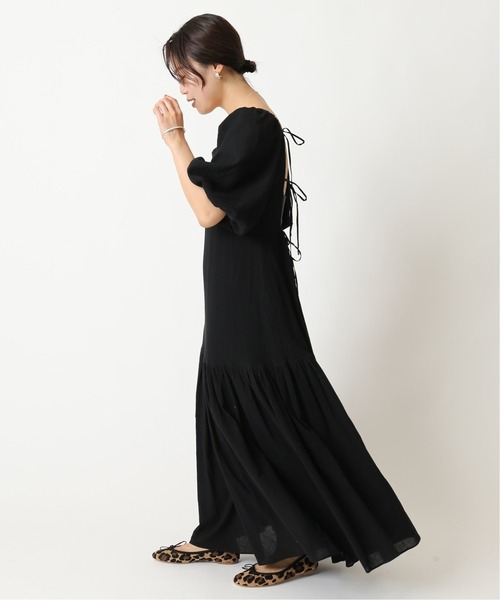 U by SPICK&SPAN（ユーバイスピックアンドスパン）の「≪追加≫バックシャンワンピース2◆（ワンピース・レディース・ブラック/ベージュ・38/36）」の6枚目の写真