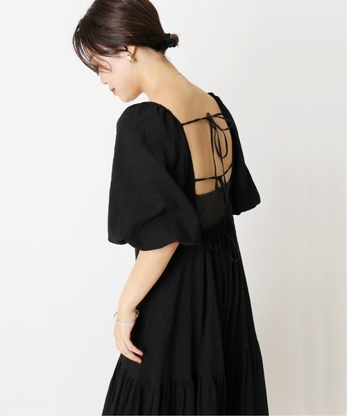 U by SPICK&SPAN（ユーバイスピックアンドスパン）の「≪追加≫バックシャンワンピース2◆（ワンピース・レディース・ブラック/ベージュ・38/36）」の10枚目の写真