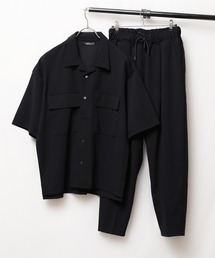 Bling Leads（ブリングリーズ）の「/Bling leads/セットアップ商品＊梨地オープンカラーシャツ＆イージーテーパードパンツ（セットアップ）」