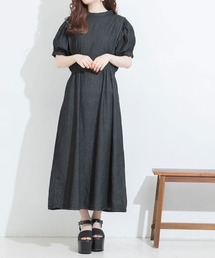 Newlyme | タックショルダーデニムワンピース(ワンピース)