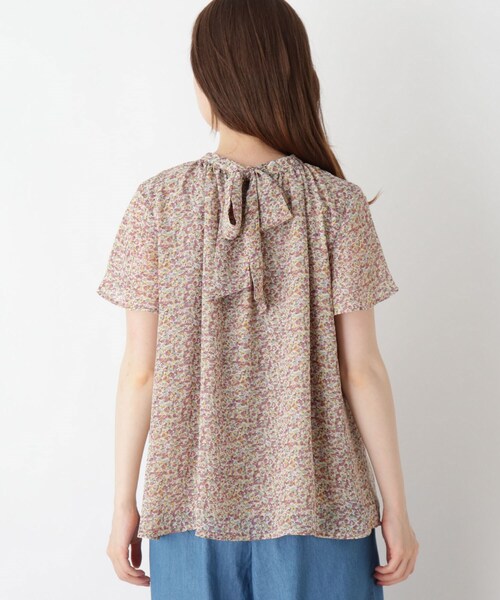 DRESKIP(ドレスキップ)の「◆2WAY花柄リボンブラウス(シャツ/ブラウス・レディース・ホワイト系3/ブラック系/イエロー系9・01/02/03/04)」の7枚目の写真