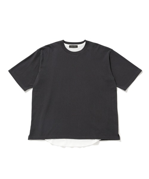 NANO universe（ナノユニバース）の「レイヤードTシャツ　半袖（Tシャツ/カットソー・メンズ・スミクロ/ベージュ/ホワイト/ブルーグリーン・S/L/XL/M）」の13枚目の写真