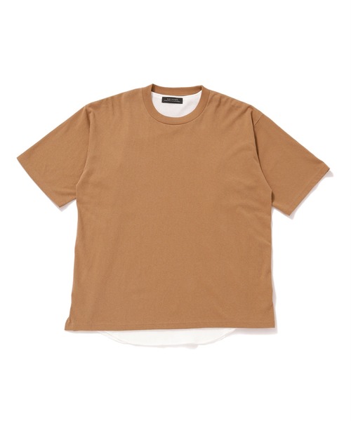 NANO universe（ナノユニバース）の「レイヤードTシャツ　半袖（Tシャツ/カットソー・メンズ・スミクロ/ベージュ/ホワイト/ブルーグリーン・S/L/XL/M）」の15枚目の写真