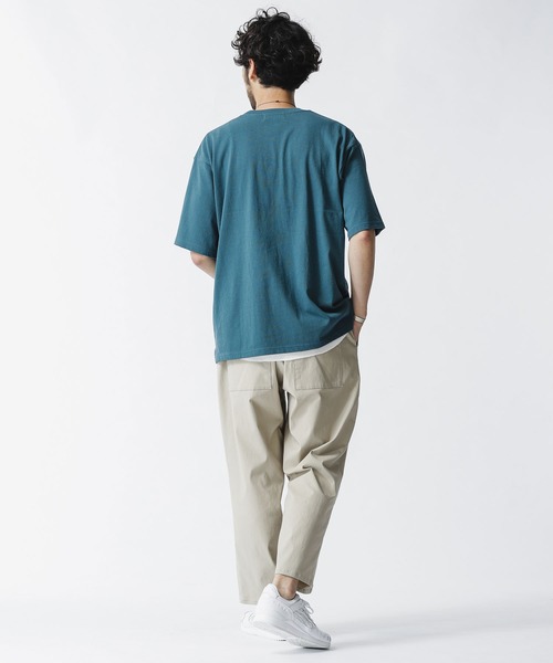 NANO universe（ナノユニバース）の「レイヤードTシャツ　半袖（Tシャツ/カットソー・メンズ・スミクロ/ベージュ/ホワイト/ブルーグリーン・S/L/XL/M）」の11枚目の写真