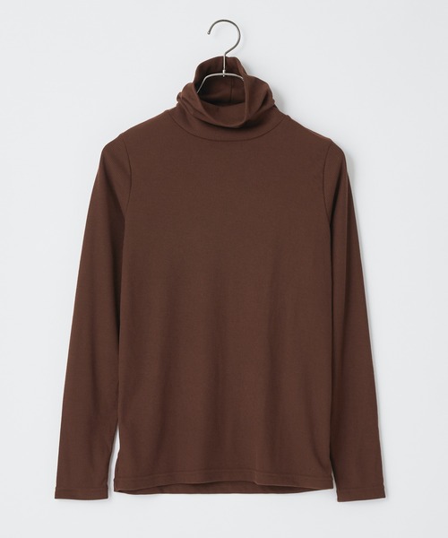 CIAOPANIC(チャオパニック)の「リブタートルネックカットソー(Tシャツ/カットソー・レディース・ブラック/ブラウン/オフホワイト・FREE)」の1枚目の写真