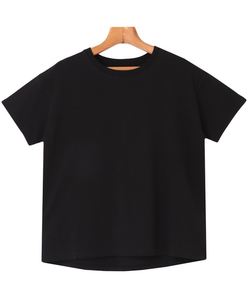 andme(アンドミー)の「USAコットン半袖クルーネックTシャツ(Tシャツ/カットソー・レディース・チャコールグレー/ブラック/オフホワイト/グリーン/キナリ・M/L)」の17枚目の写真
