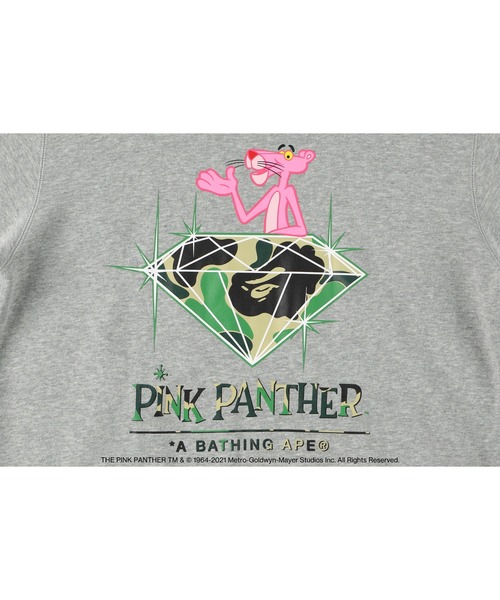 希少 A BATHING APE×ピンクパンサー  コラボパーカー ピンクS A BATHING APE（アベイシングエイプ）の「BAPE X PINK PANTHER