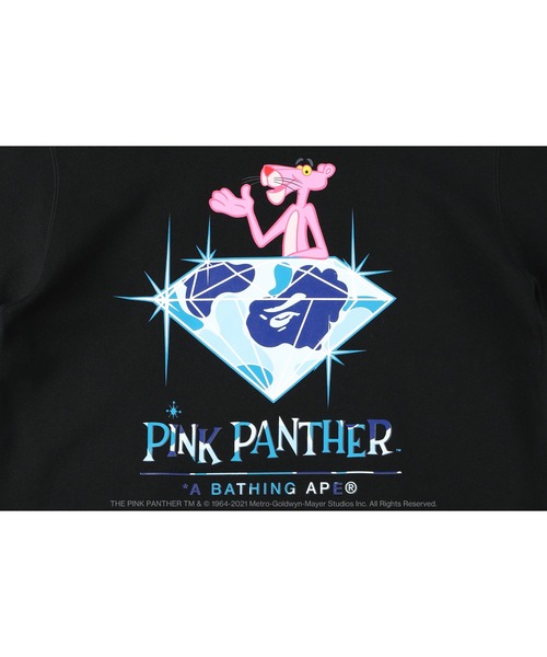 A BATHING APE ピンクパンサー パーカー ブラック A BATHING APE（アベイシングエイプ）の「BAPE X PINK PANTHER